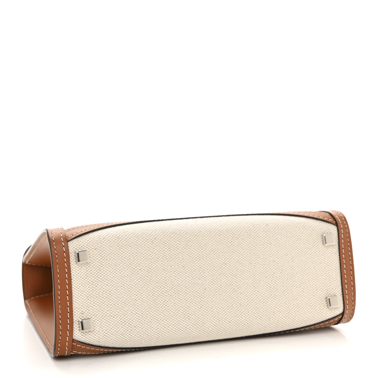 Moynat Cotton Canvas Linen Calfskin Gabrielle BB Brown 4 of 10
