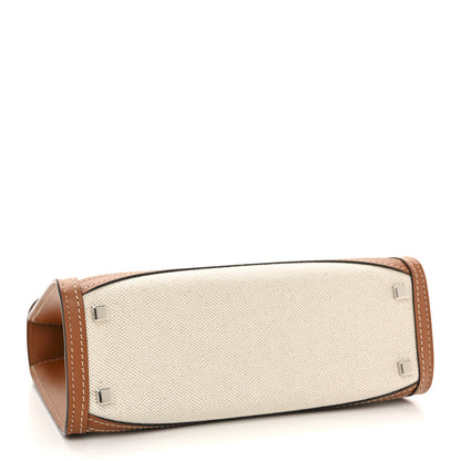 Moynat Cotton Canvas Linen Calfskin Gabrielle BB Brown 4 of 10