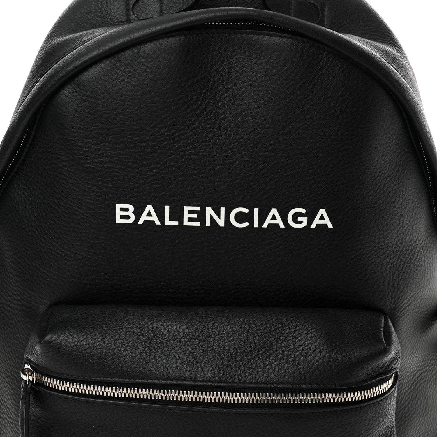 Balenciaga Calfskin Logo Small Everyday Backpack Black White 8 of 14