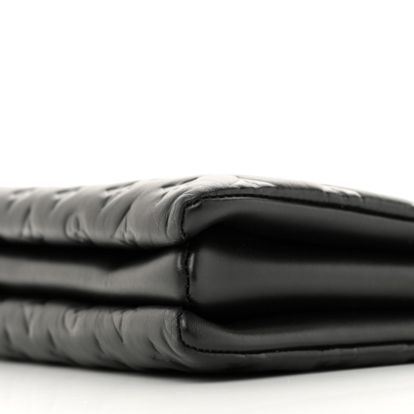 Lambskin Embossed Monogram Coussin PM Black