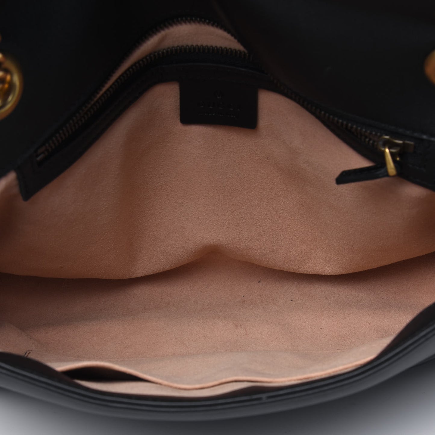 Calfskin Matelasse Medium GG Marmont Shoulder Bag Black