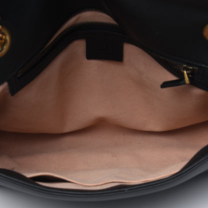 Gucci Calfskin Matelasse Medium GG Marmont Shoulder Bag Black 4 of 15