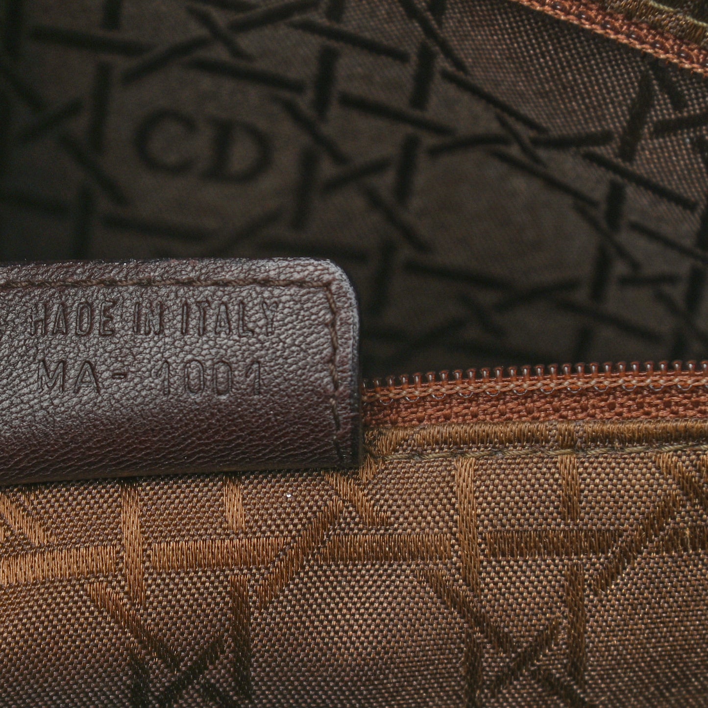 Lambskin Cannage Large Lady Dior Dark Brown