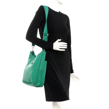 Hermes Taurillon Clemence Evelyne III GM Vert Vertigo 2 of 8