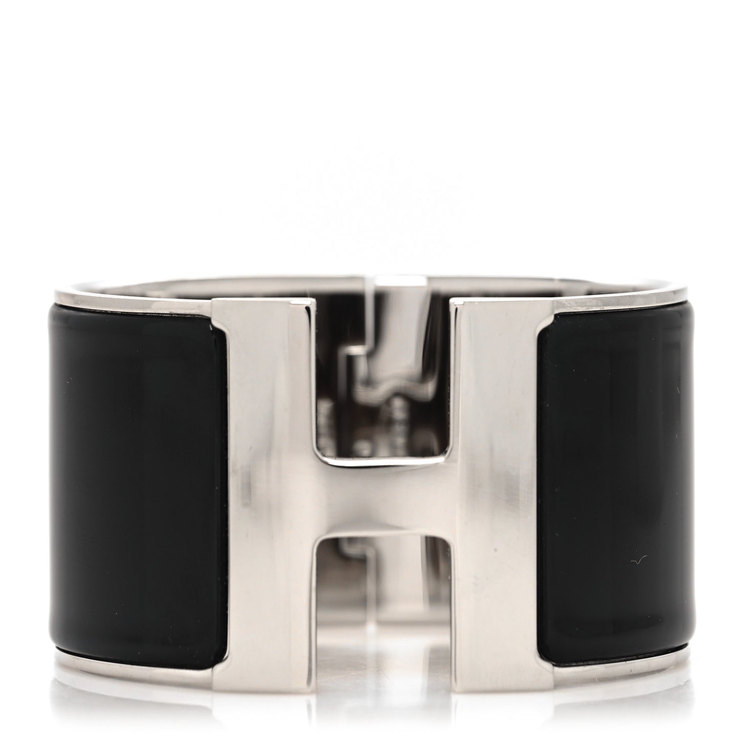 Enamel Extra Wide Clic Clac H Bracelet PM Black