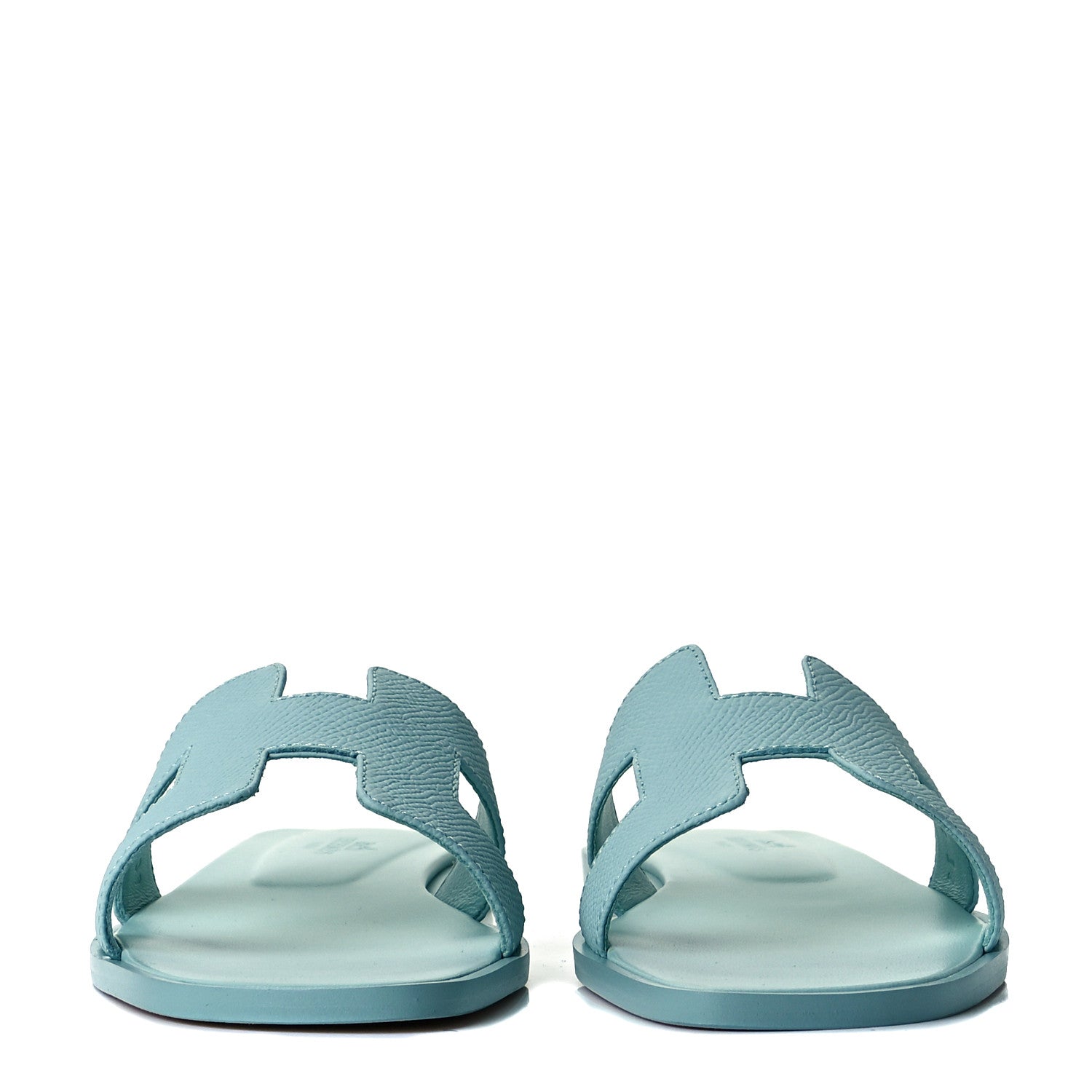Hermes Epsom Oran Sandals 36.5 Vert Embrun 3 of 9