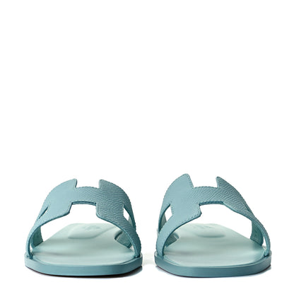 Hermes Epsom Oran Sandals 36.5 Vert Embrun 3 of 9