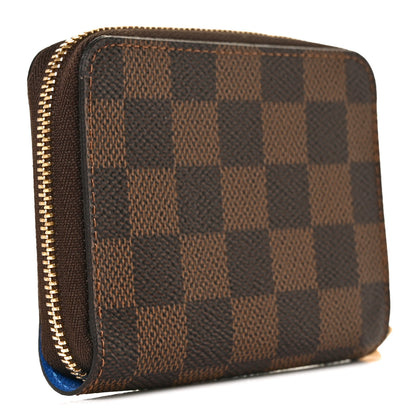 Louis Vuitton Damier Ebene 2019 Christmas Animation Zippy Coin Purse Blue 3 of 9