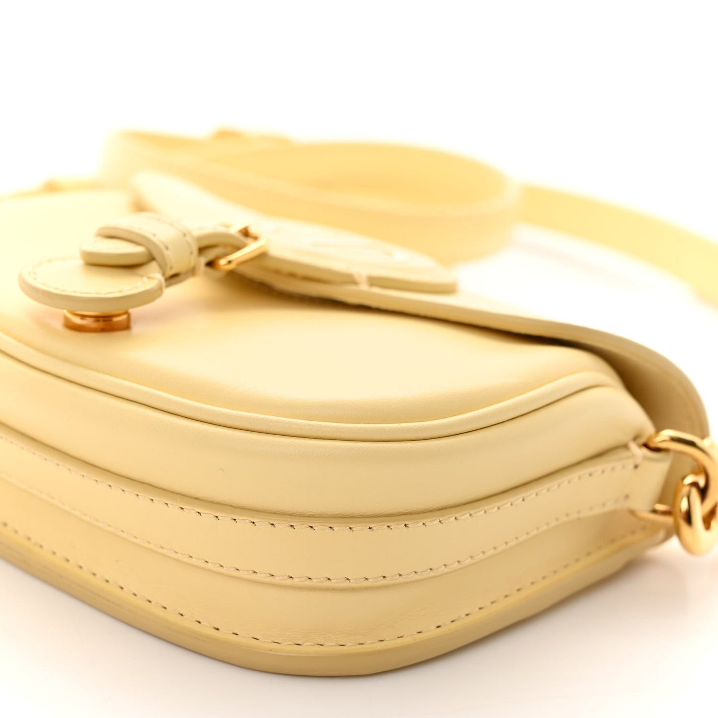 Box Calfskin Micro Bobby Flap Pale Yellow