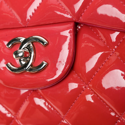 Chanel Patent Quilted Jumbo Double Flap Pink 11 of 13