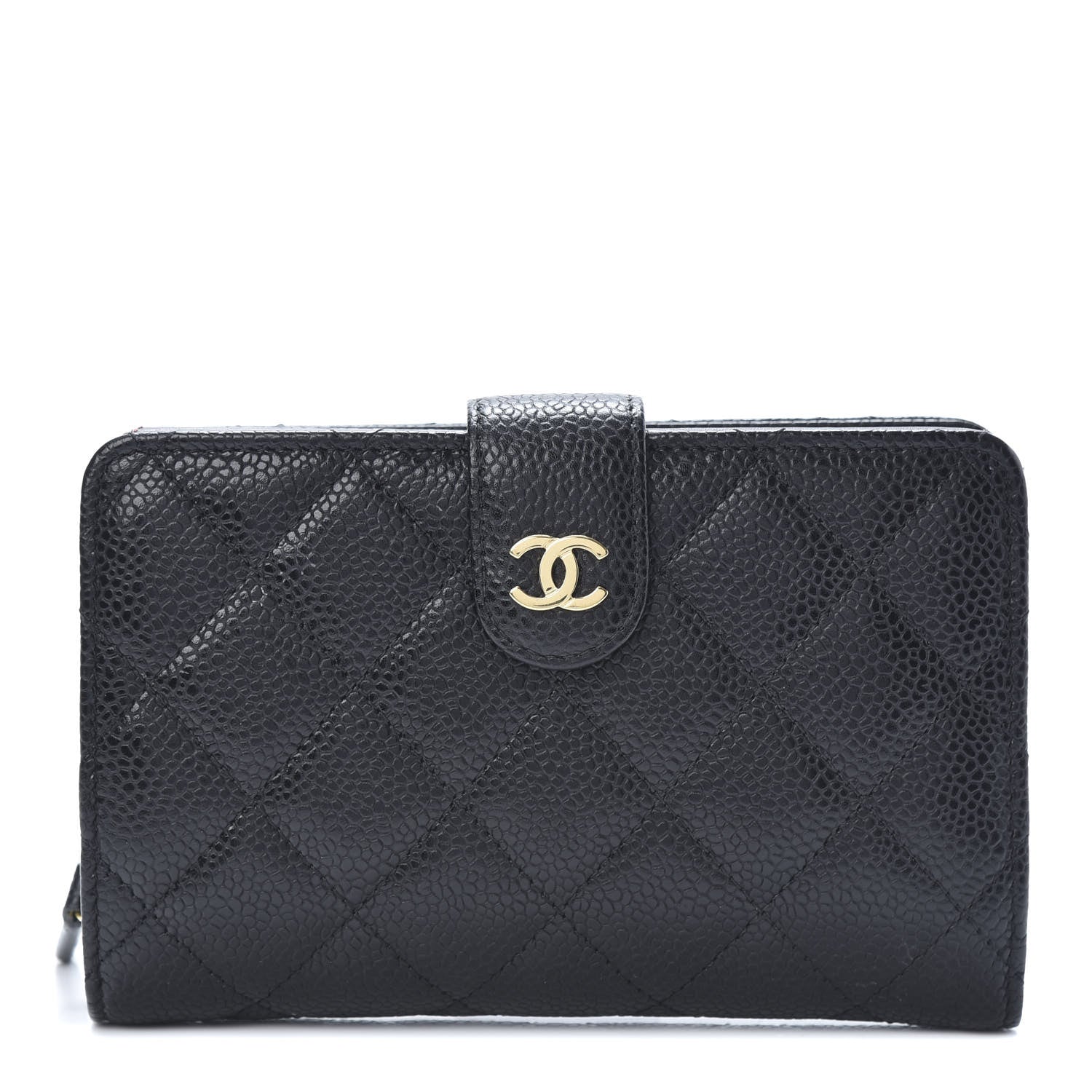 Chanel Caviar Quilted CC French Wallet Black 1 of 12