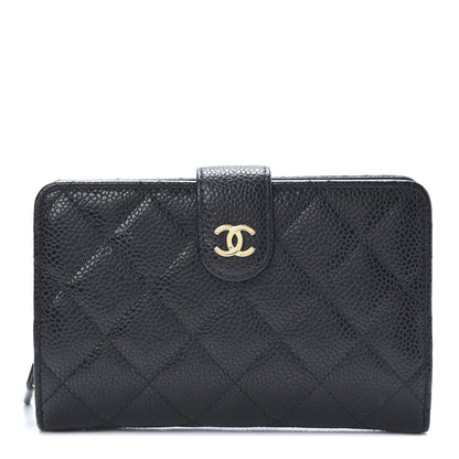 Chanel Caviar Quilted CC French Wallet Black 1 of 12