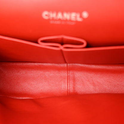 Chanel Lambskin Quilted Jumbo Double Flap Red 5 of 10