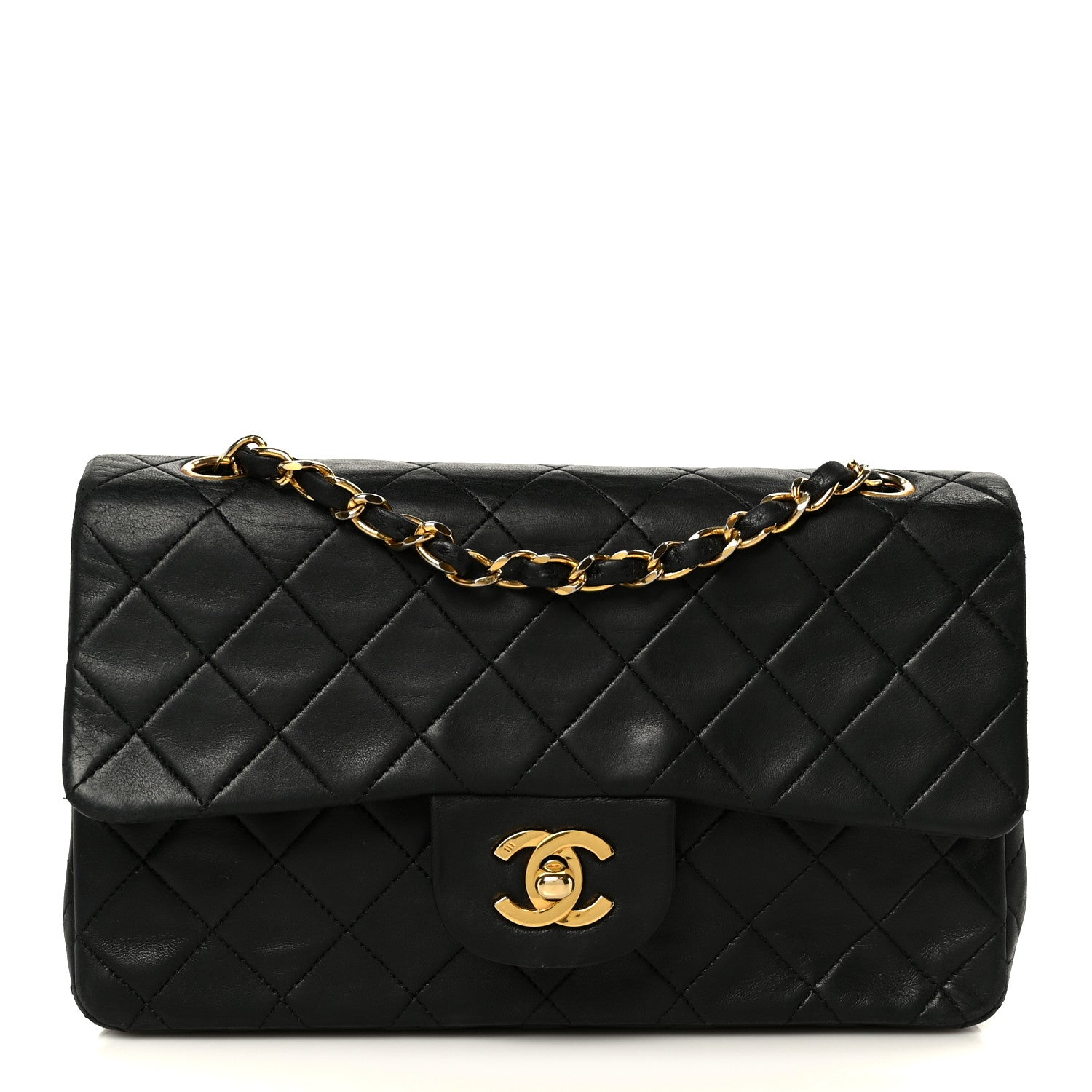 Chanel Lambskin Quilted Small Double Flap Black 1 of 12