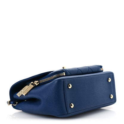 Chanel Caviar Quilted Medium Business Affinity Flap Dark Blue 4 of 10