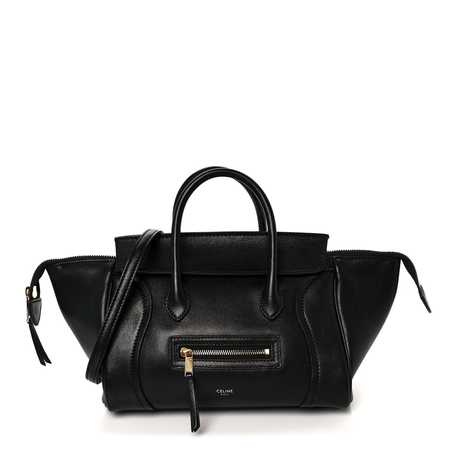 Celine Supple Shiny Lambskin Little New Luggage Black 1 of 9