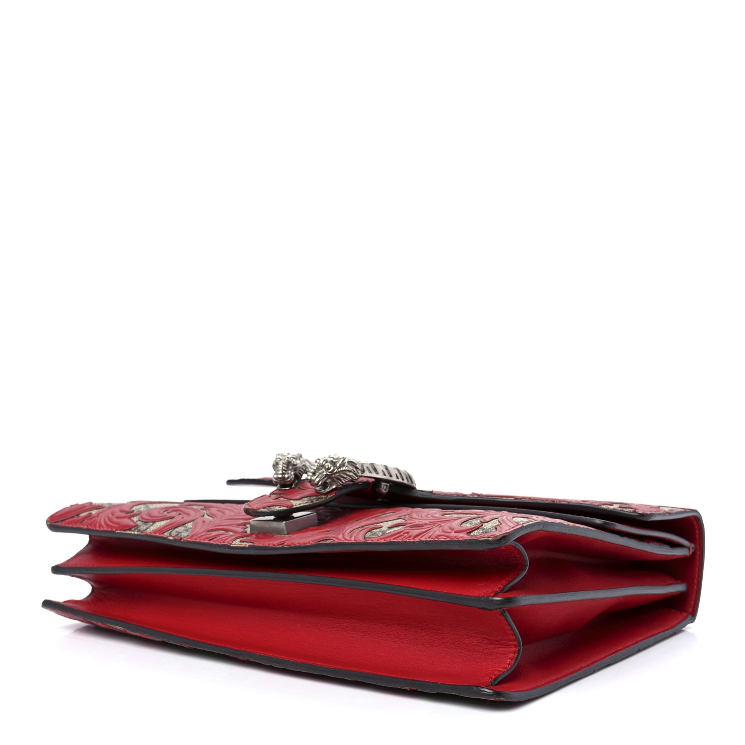Gucci GG Supreme Monogram Arabesque Medium Dionysus Shoulder Bag Hibiscus Red 10 of 12