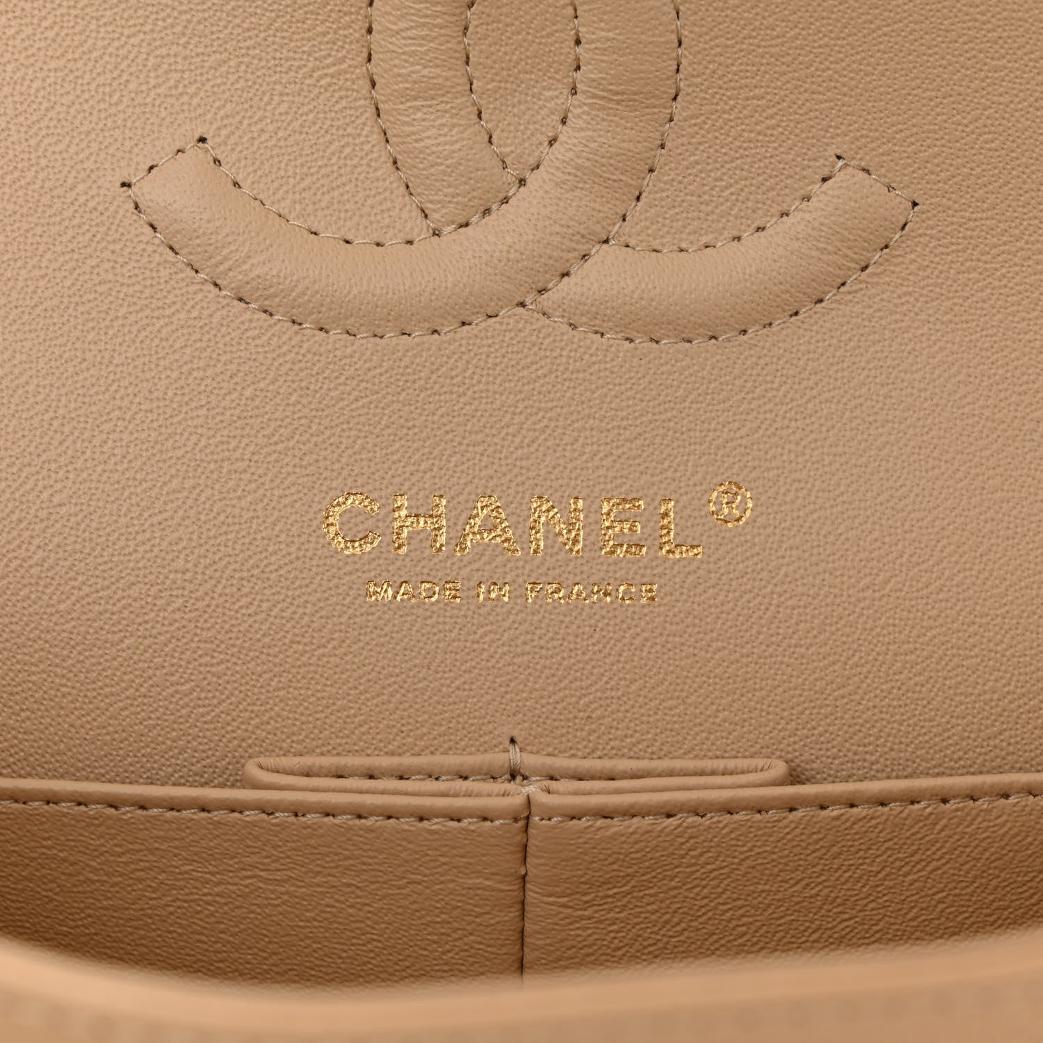 Chanel Caviar Quilted Medium Double Flap Beige 6 of 11