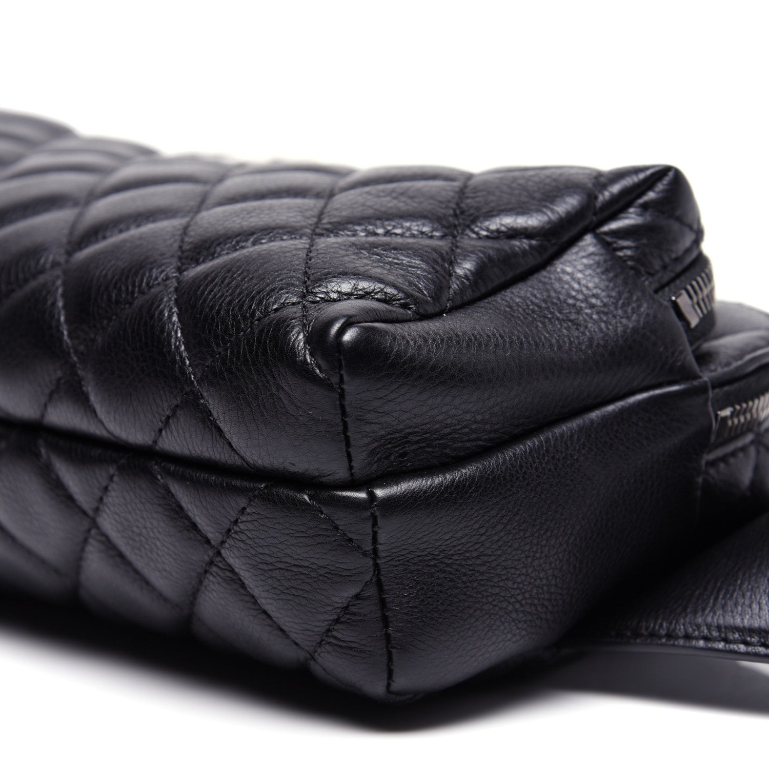 Chanel Calfskin Quilted Waist Bag Black 7 of 14