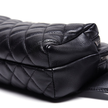 Chanel Calfskin Quilted Waist Bag Black 7 of 14