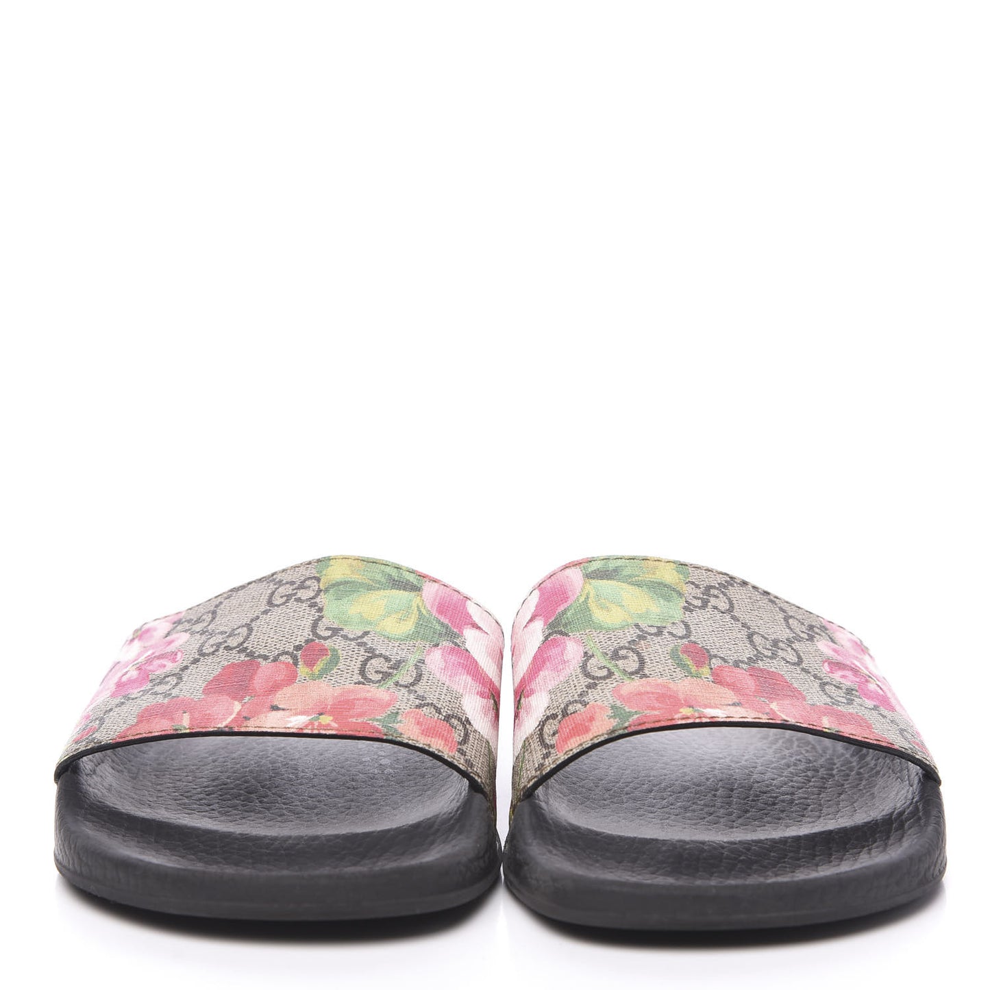 GG Supreme Monogram Blooms Slide Sandals Beige Multicolor