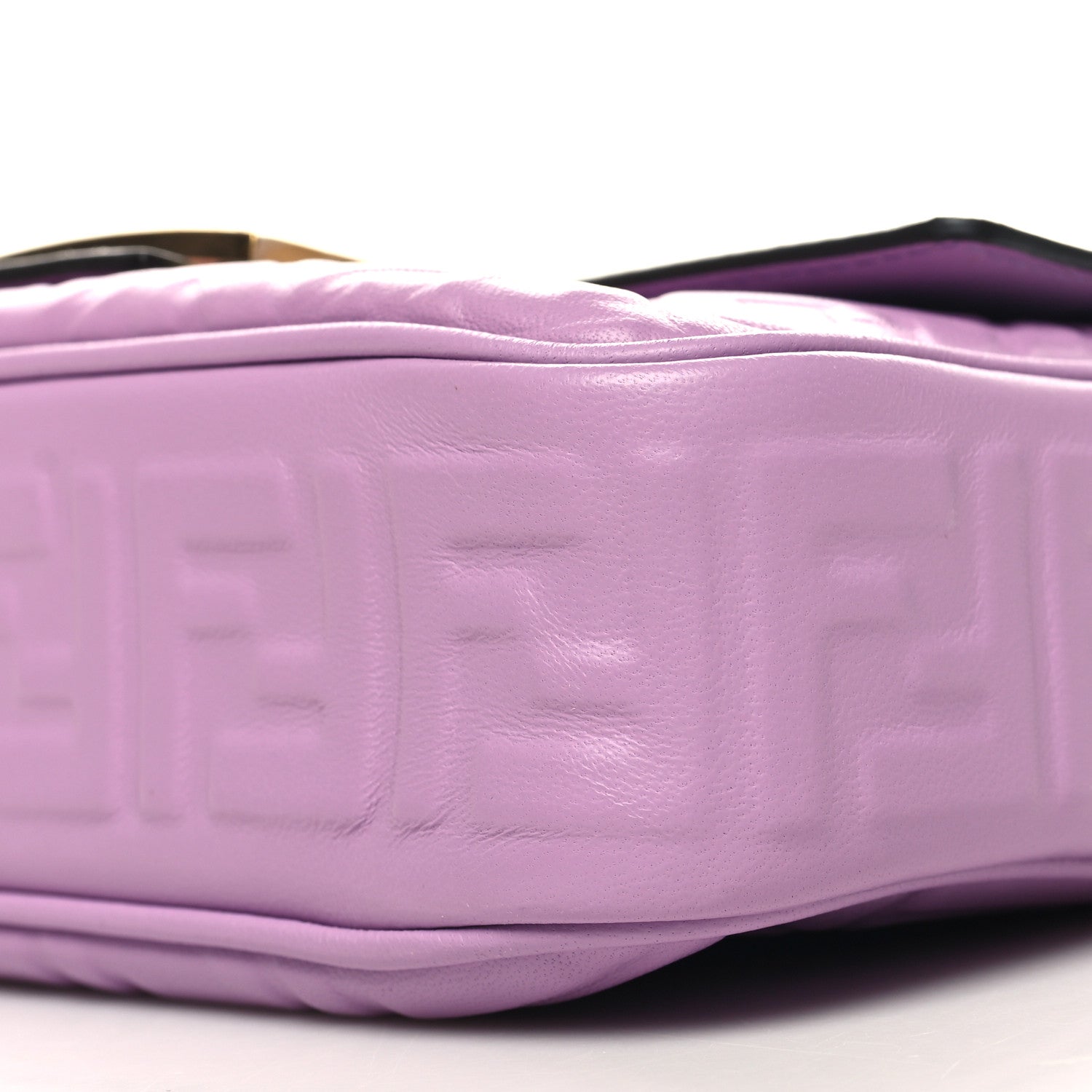 Fendi Nappa FF Embossed Small Midi Chain Baguette Violetta 10 of 10