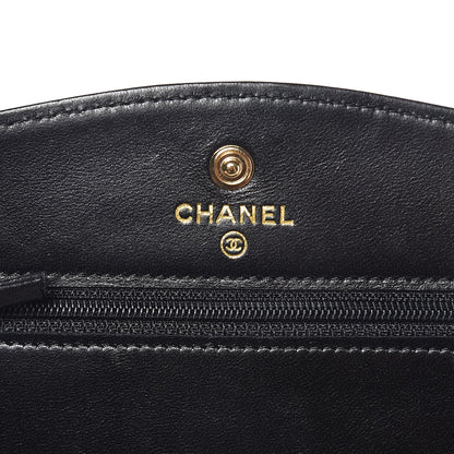 Chanel Caviar Timeless CC Wallet On Chain WOC Black 6 of 9