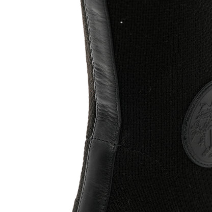 Hermes Knit Calfskin Fontaine 60 Boots 36.5 Black 11 of 16
