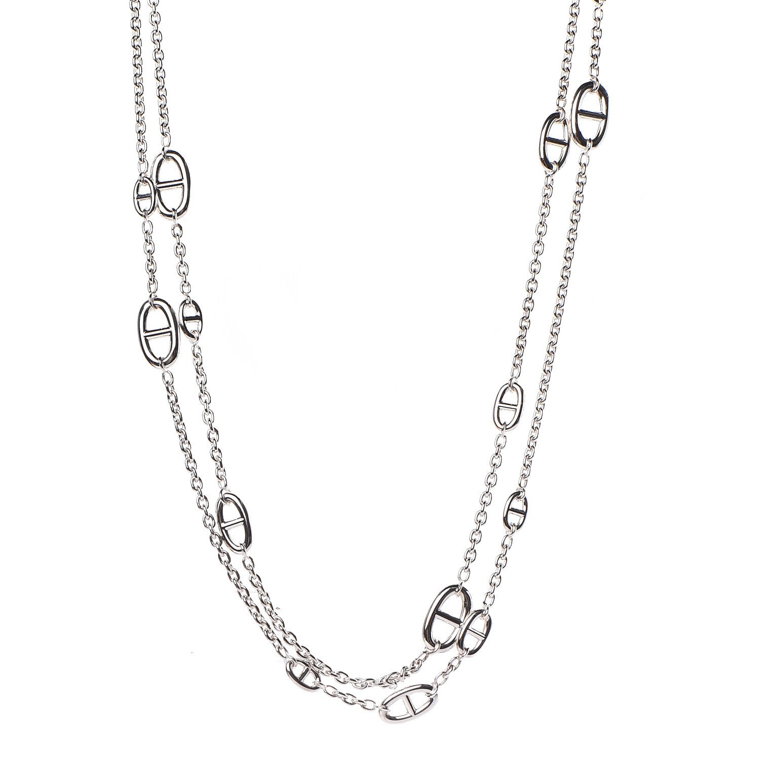 Hermes Sterling Silver Farandole Necklace 160 1 of 5