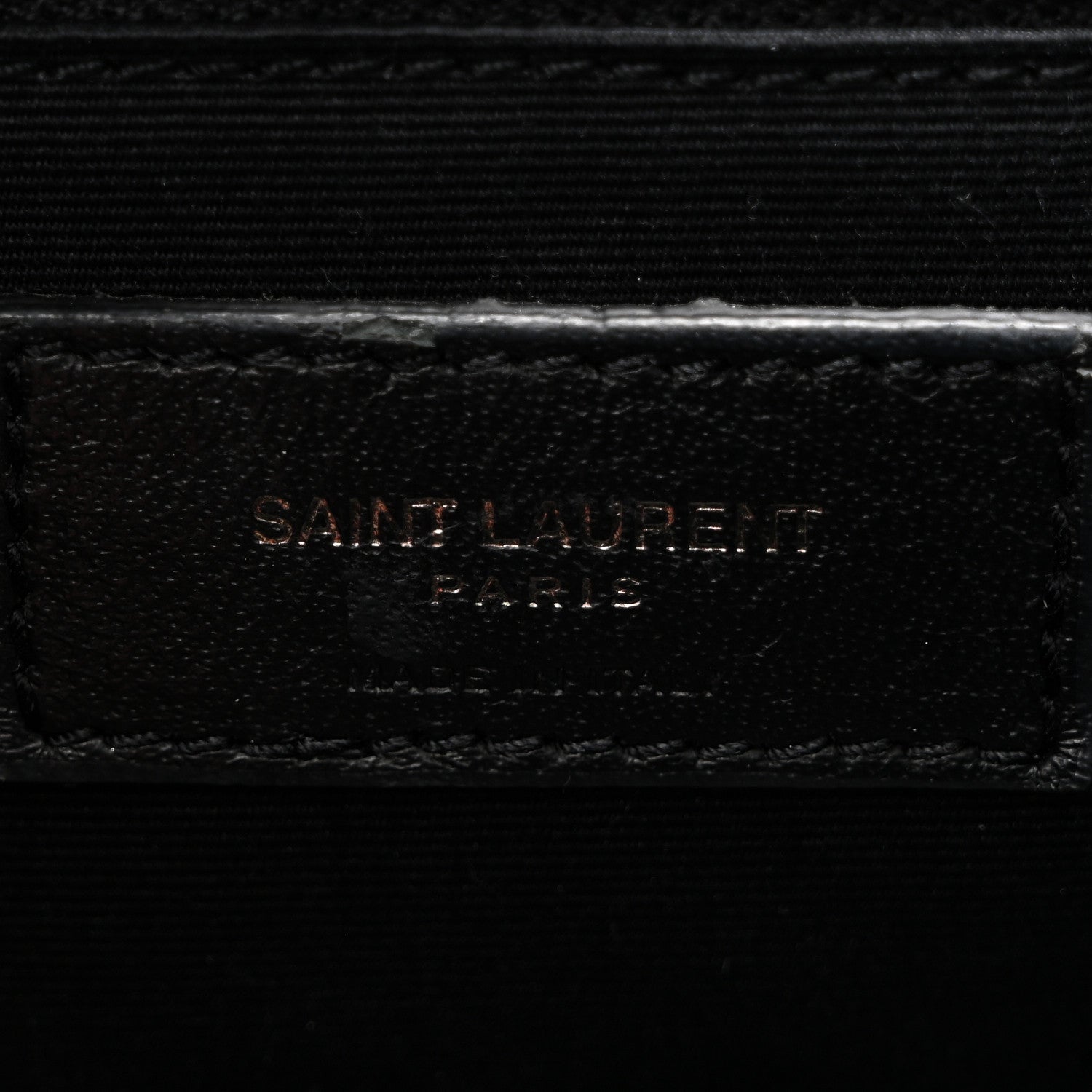 Saint Laurent Nubuck Crocodile Embossed Monogram Medium Niki Chain Satchel Black 6 of 10