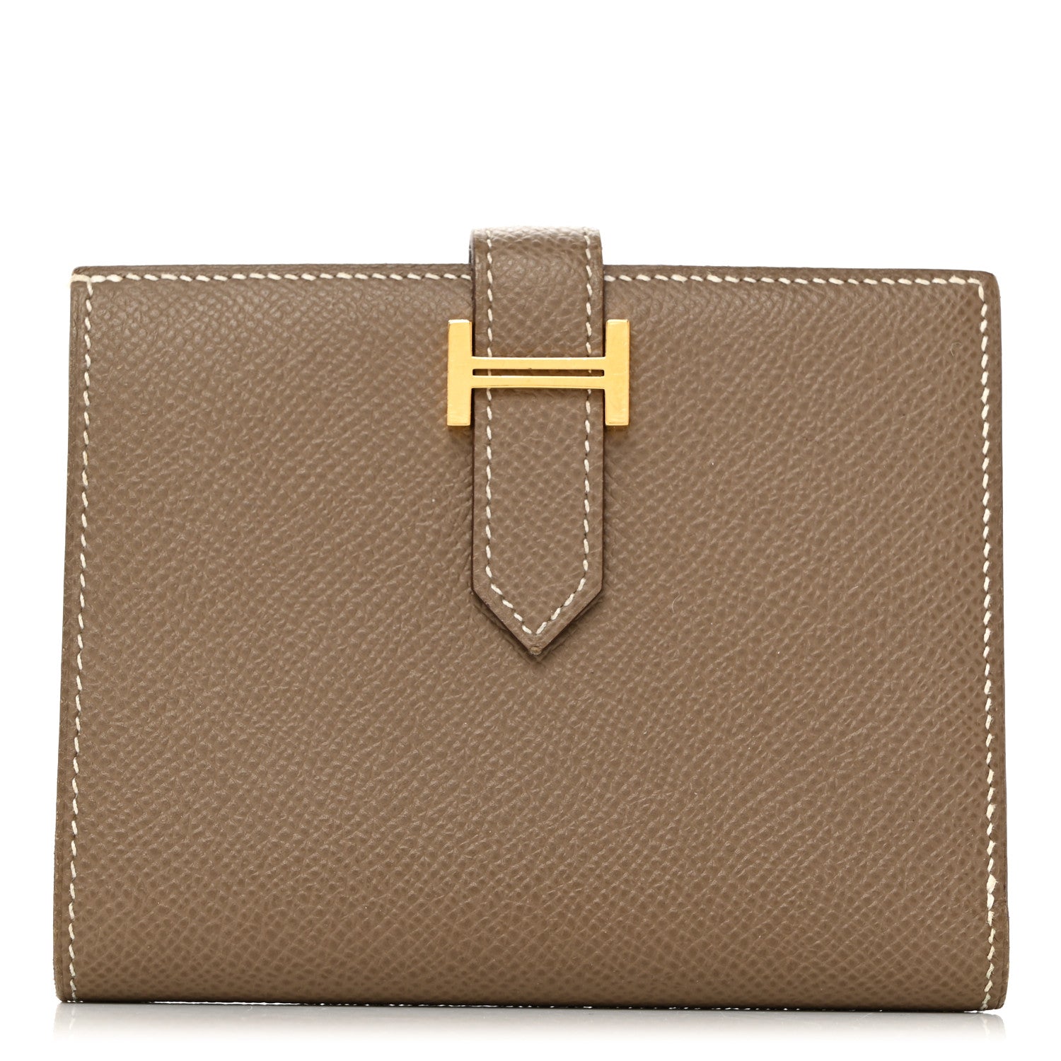 Hermes Epsom Bearn Compact Wallet Etoupe 1 of 7