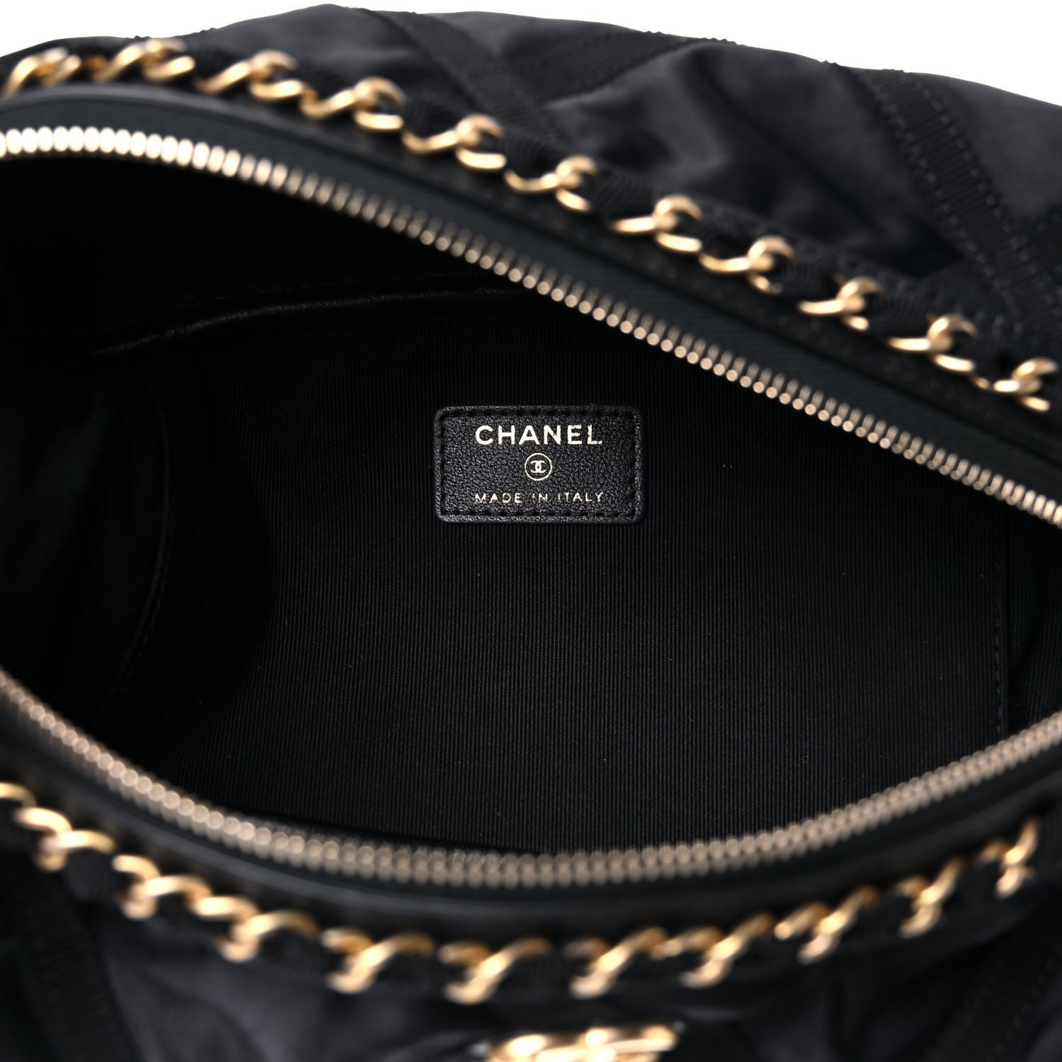 Chanel Nylon Grosgrain Lifestyle Pouch With Sleep Mask Black 7 of 14