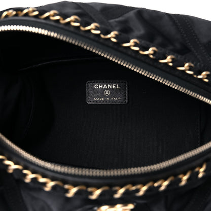 Chanel Nylon Grosgrain Lifestyle Pouch With Sleep Mask Black 7 of 14