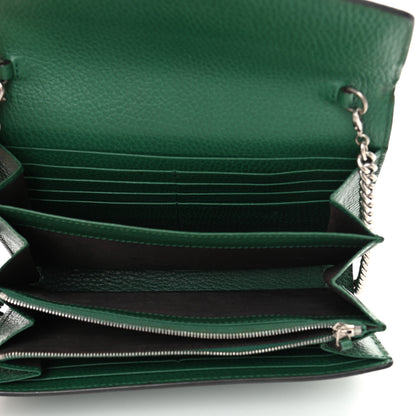 Gucci Calfskin Mini Dionysus Chain Wallet Emerald 5 of 16