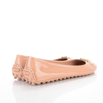 Louis Vuitton Patent Calfskin Oxford Ballerina Flats 38.5 Beige 4 of 7