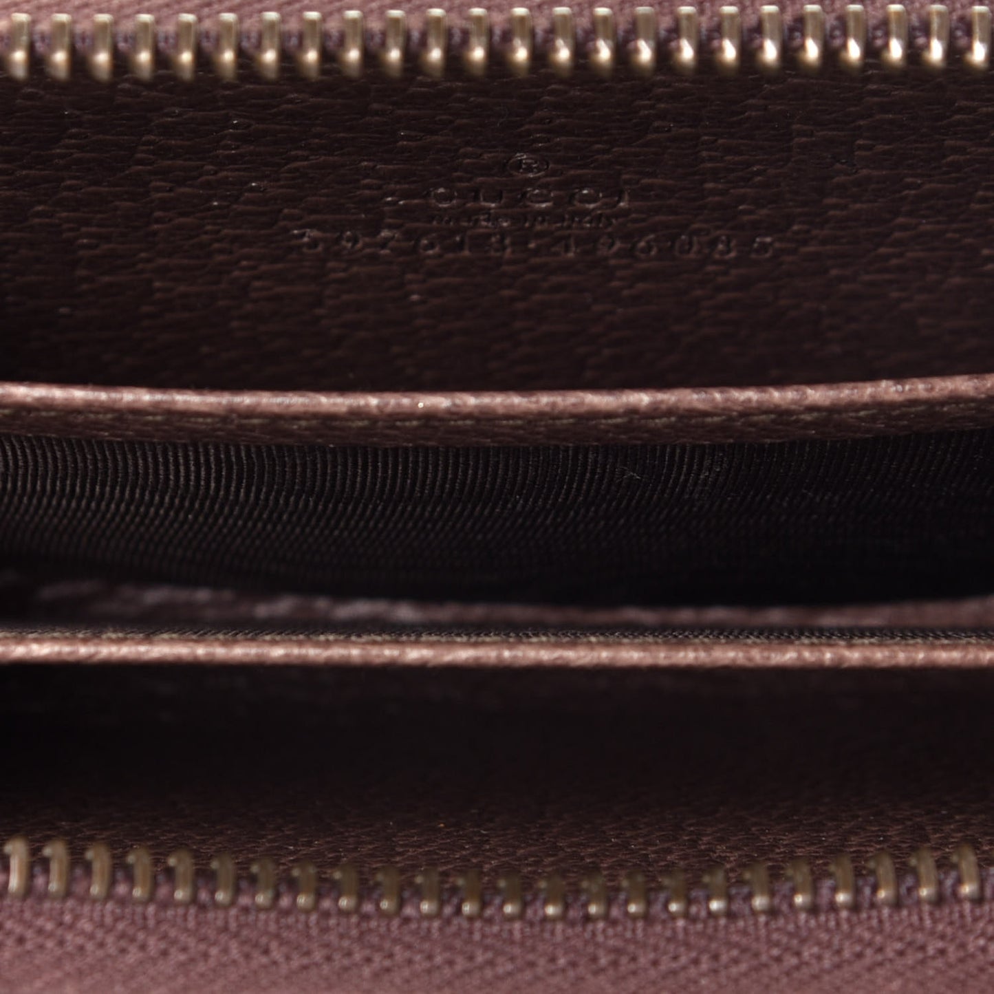 GG Supreme Web Ophidia Zip Around Card Case Brown