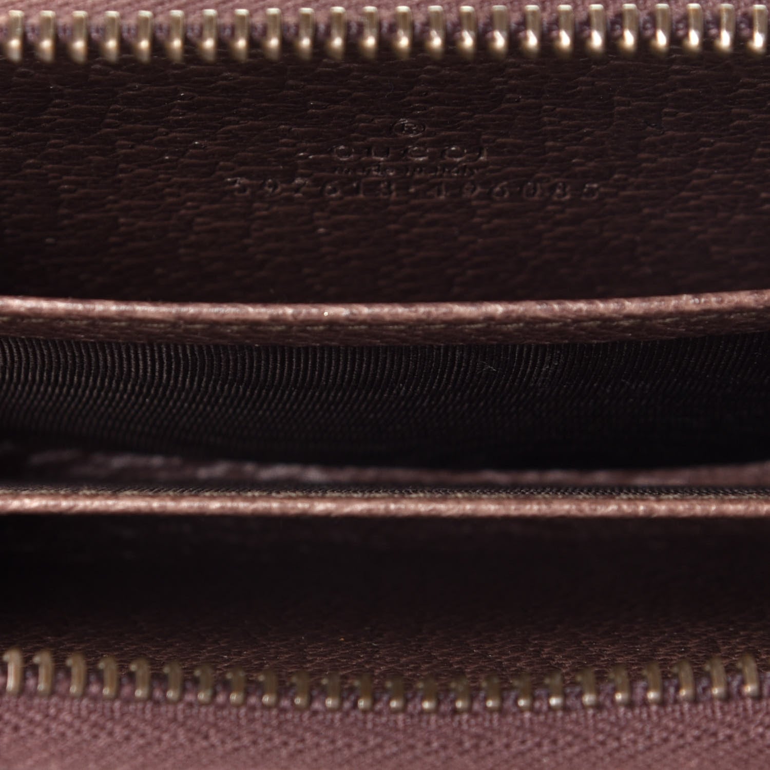 Gucci GG Supreme Web Ophidia Zip Around Card Case Brown 5 of 9