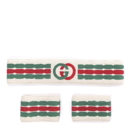 Gucci Cotton Interlocking G Headband and Wrist Set M Multicolor 1 of 4