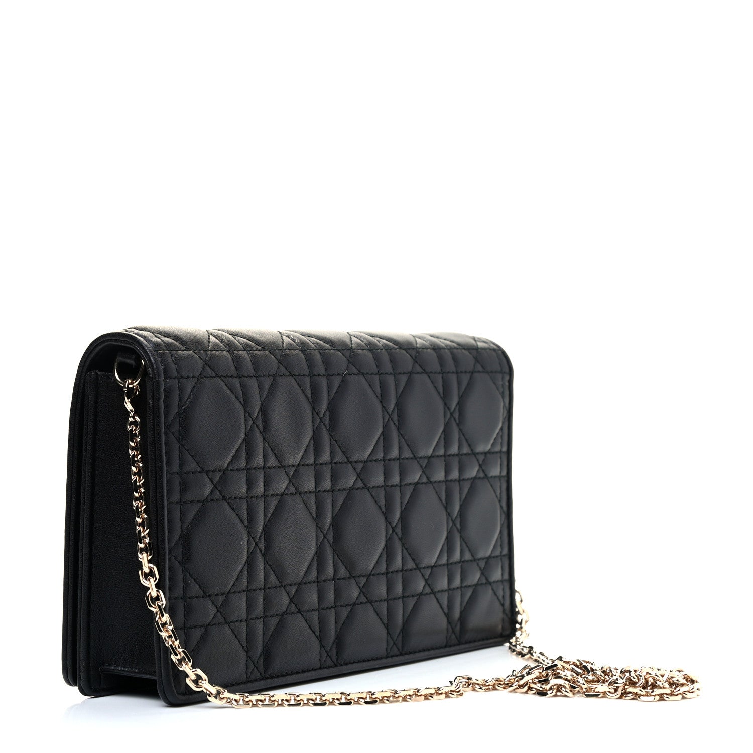 Christian Dior Lambskin Cannage Lady Dior Pouch Black 3 of 5