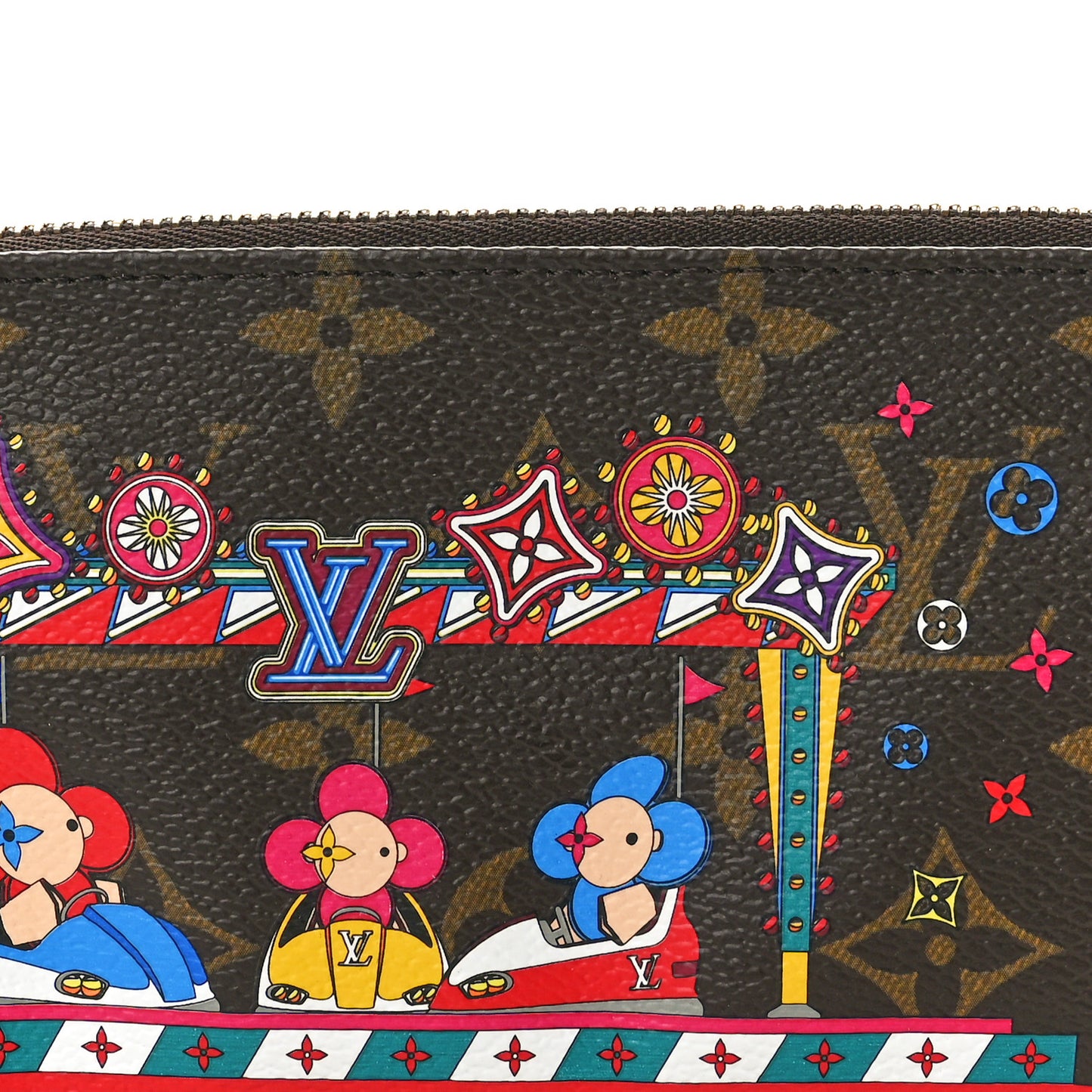 Monogram 2020 Christmas Animation Bumper Cars Mini Pochette Accessories Coquelicot