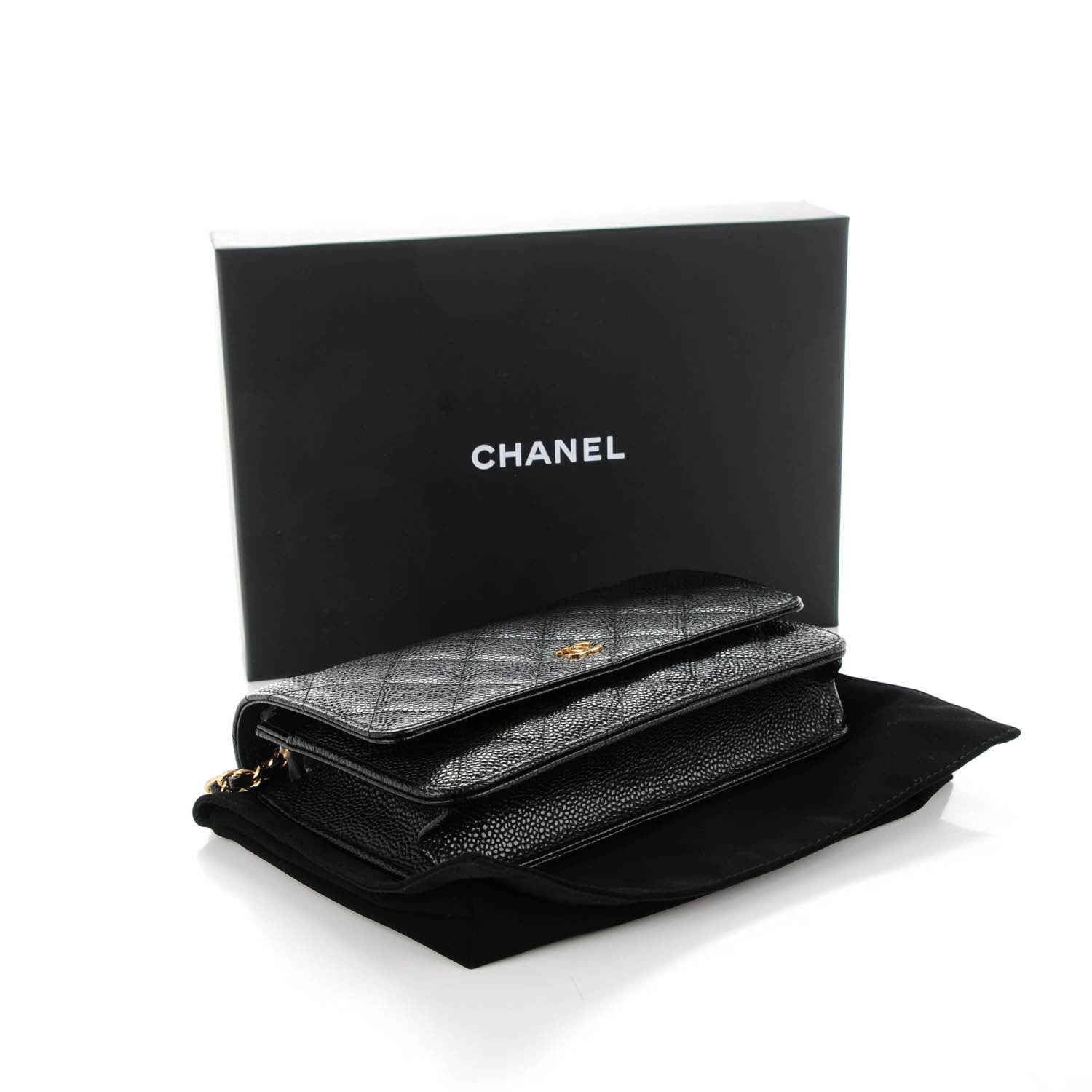 Chanel Caviar Quilted Wallet On Chain WOC Black 4 of 8