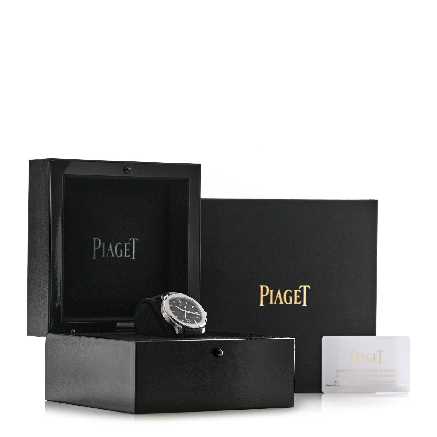 Piaget Stainless Steel Rubber 42mm Polo Date Automatic Watch Black 5 of 5