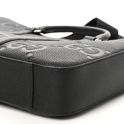 Gucci Piuma Calfskin Jumbo GG Embossed Briefcase Black 10 of 10