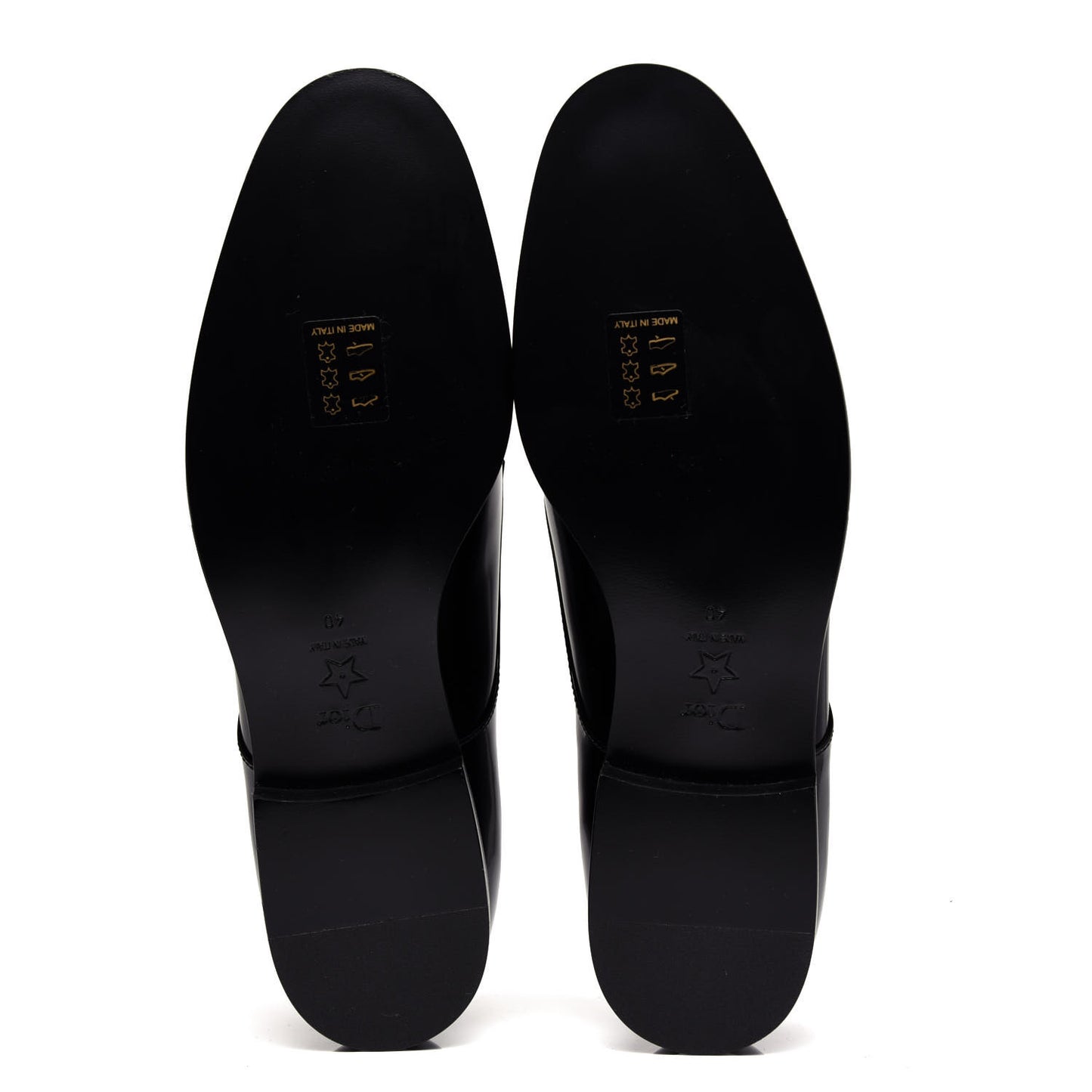 Polished Calfskin Mens Derby Shoe 40 Black