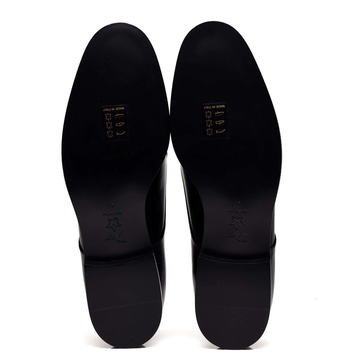 Christian Dior Polished Calfskin Mens Derby Shoe 40 Black 6 of 10