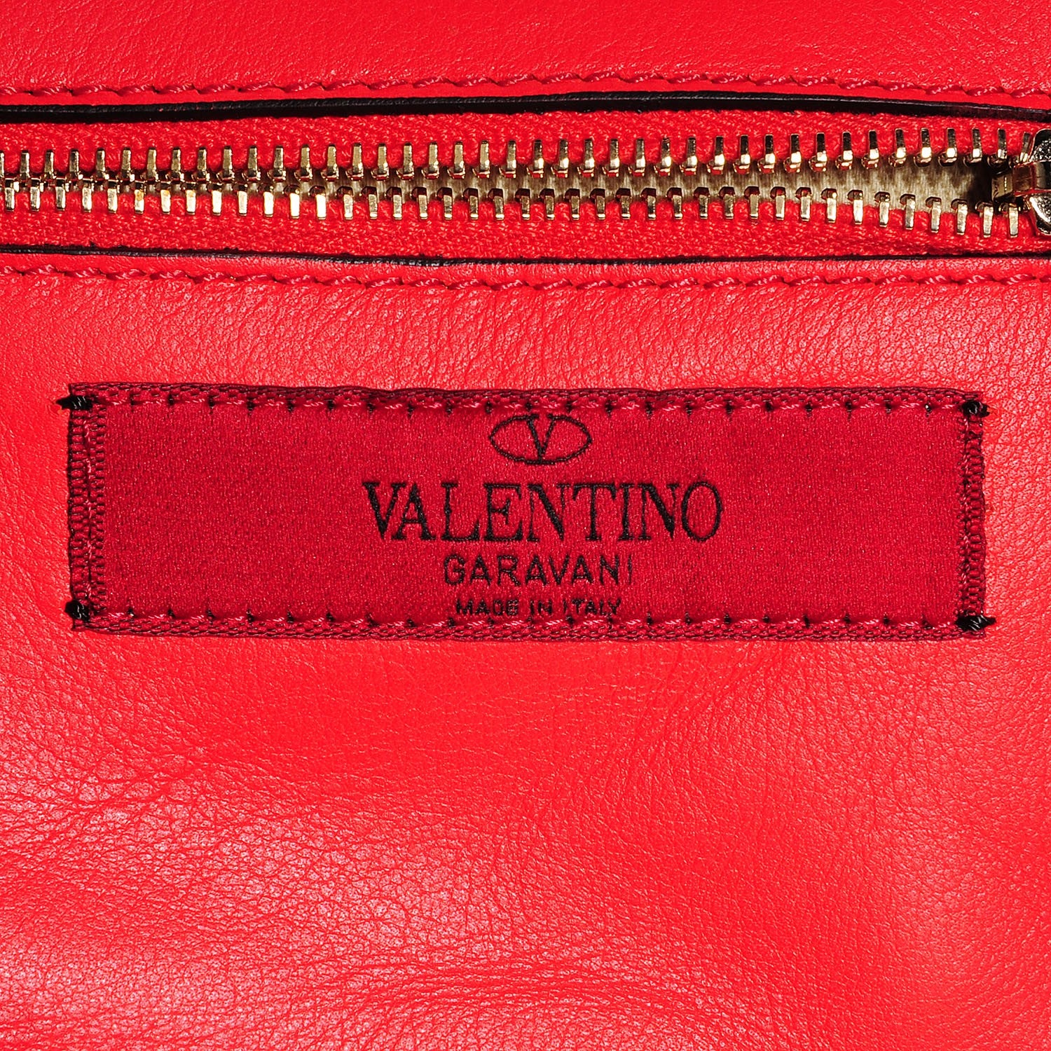 Valentino Garavani Vitello Mini Rockstud Tote Deep Orange 6 of 7