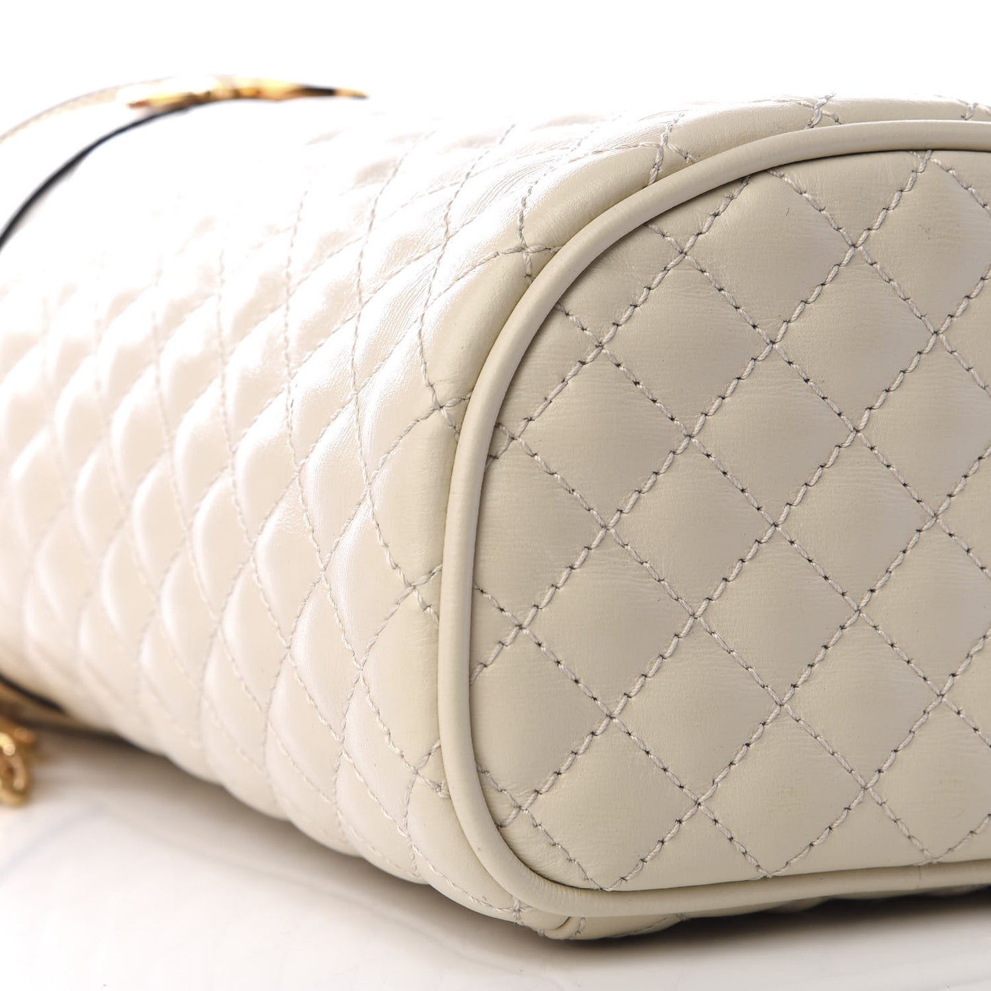 Calfskin Trapuntata Zumi Belt Bag Off White