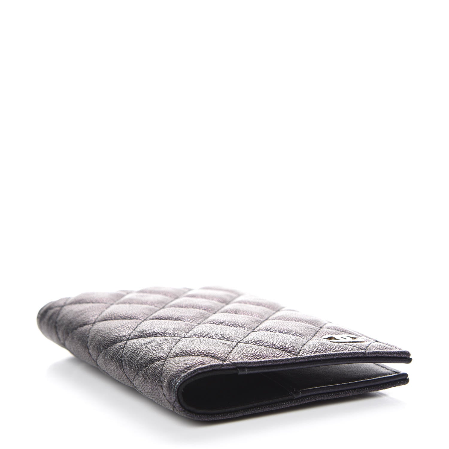 Chanel Iridescent Caviar Quilted Passport Holder Black 4 of 8