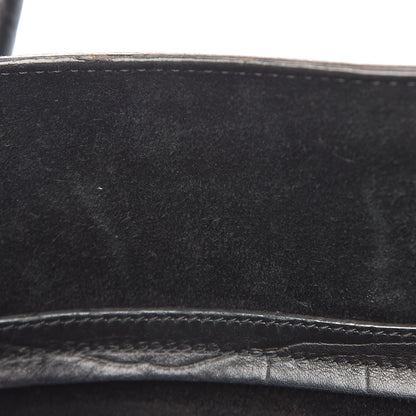 Celine Crocodile Embossed Calfskin Medium Phantom Luggage Black 19 of 19