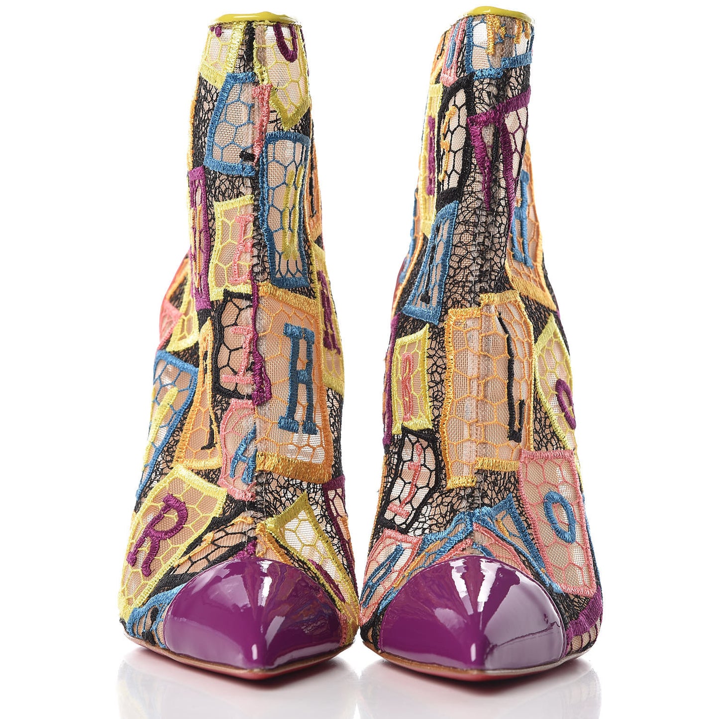 Patent Lace Gipsybootie 100 Ankle Boots 37 Multicolor